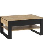 שולחן לסלון מודרני עם מגירות ומסגרת מתכתית QUANT 09