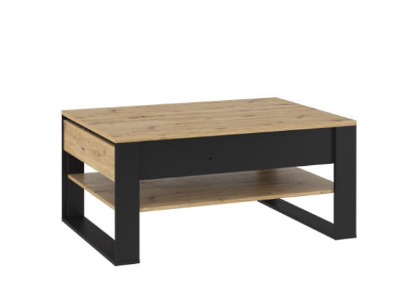 שולחן לסלון מודרני עם מגירות ומסגרת מתכתית QUANT 09