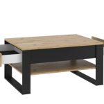 שולחן סלוני מעוצב עם מסגרת מתכתית ומגירות QUANT 09