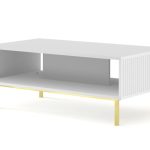 שולחן סלוני מעוצב בחריטה ורגליות גבוהות RAVENNA B